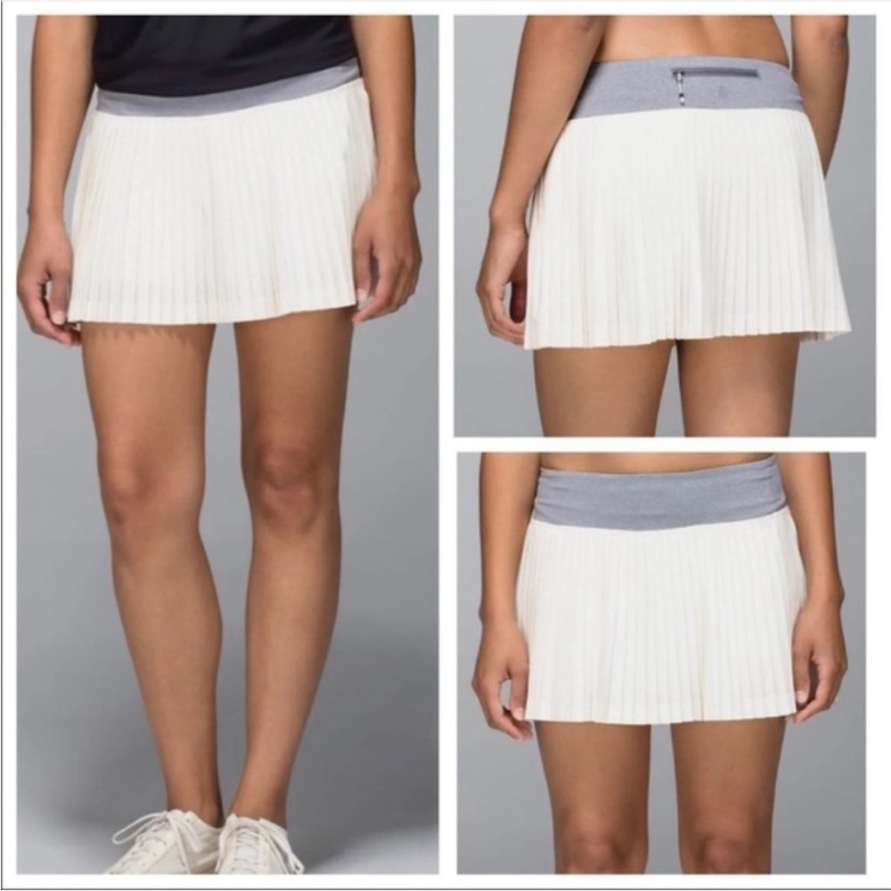 Lululemon Pleat to Street Skort - Tennis skirt White Gray